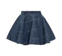Self Portrait - Mini-jupe évasée en denim - Femme - Jupes - Bleu - Taille: 36 FR