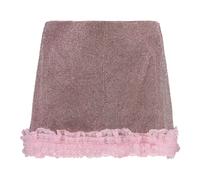 Self Portrait - Mini-jupe Rose en Maille Cristal - Femme - Jupes - Rose - Taille: 38 FR