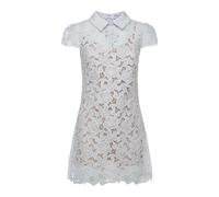 Self Portrait - Mini robe en dentelle florale - Femme - Robes - Bleu - Taille: 38 FR