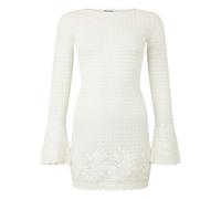 Self Portrait - Mini-robe en maille dos nu - Femme - Robes - Blanc - Taille: 40 FR