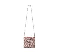Self Portrait - Mini Sac à Chaîne en Cotte de Mailles de Cristal - Femme - Sacs - Rose - Taille: ONE Size