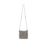 Self Portrait - Mini sac en cotte de mailles de cristal - Femme - Sacs - Gris - Taille: ONE Size