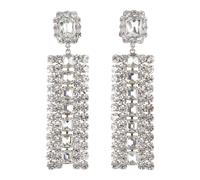 Self Portrait - Multi Crystal Earrings - Femme - Accessoires - Gris - Taille: ONE Size