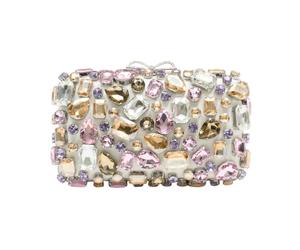 Self Portrait - Multi Crystal Embellished Clutch Bag - Femme - Sacs - Multicolore - Taille: ONE Size
