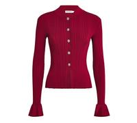 Self Portrait - Pearl Trim Cardigan - Femme - Pulls - Rouge - Taille: 40 FR