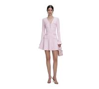 Self Portrait - Pearl Trim Knit Mini Dress - Femme - Robes - Rose - Taille: 42 FR