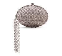 Self Portrait - Pochette Cristal Ovale - Femme - Sacs - Gris - Taille: ONE Size