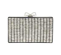 Self Portrait - Pochette en satin et cristaux - Femme - Sacs - Gris - Taille: ONE Size