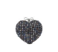 Self Portrait, Femme, Sacs, Multicolore, Taille: ONE Size Crystal Heart Clutch
