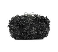 Self Portrait - Pochette Fleurie en Cristal - Femme - Sacs - Noir - Taille: ONE Size