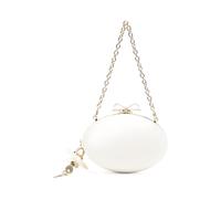 Self Portrait - Pochette ovale en satin - Femme - Sacs - Blanc - Taille: ONE Size