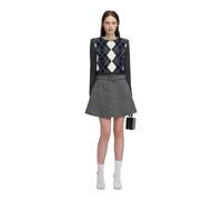 Self Portrait - Pull Argyle Cristal - Femme - Pulls - Gris - Taille: 40 FR