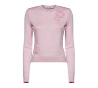Self Portrait - Pull en maille fleurie - Femme - Pulls - Rose - Taille: 38 FR