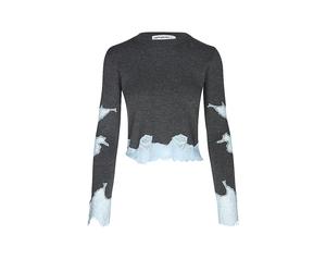 SELF-PORTRAIT Pullover gris | XS