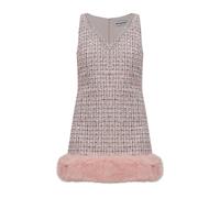 Self Portrait - Robe avec fausse fourrure - Femme - Robes - Rose - Taille: 38 FR