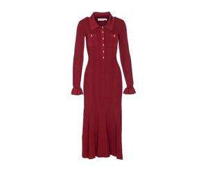 Self Portrait - Robe Bordeaux Aw25 Style Chic Élégant - Femme - Robes - Rouge - Taille: 38 FR