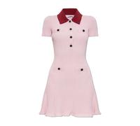 Self Portrait - Robe côtelée avec col - Femme - Robes - Rose - Taille: 40 FR