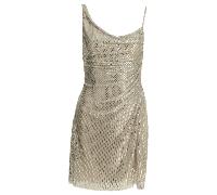 SELF-PORTRAIT robe courte à strass femme argentée - 08