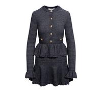 Self Portrait - Robe courte en maille texturée - Femme - Robes - Bleu - Taille: 38 FR