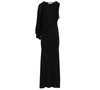 Self Portrait - Robe Longue Viscose Tricotée Une Épaule - Femme - Robes - Noir - Taille: 40 FR