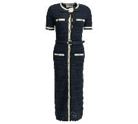SELF-PORTRAIT robe midi en maille bleue - s