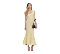 Self Portrait - Robe Midi Tricotée - Femme - Robes - Jaune - Taille: 36 FR