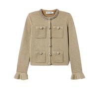 Self Portrait - Rs26-206C-Gd Cardigan - Femme - Pulls - Jaune - Taille: 36 FR