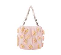 Self Portrait - Sac Cabas Satin Fleuri Orné de Perles - Femme - Sacs - Rose - Taille: ONE Size