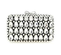 Self Portrait - Satin Crystal Clutch Bag - Femme - Sacs - Noir - Taille: ONE Size