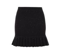Self Portrait - Sequin Textured Knit Mini Skirt - Femme - Jupes - Noir - Taille: 42 FR