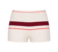 Self Portrait - Stripe Viscose Knit Shorts - Femme - Shorts - Beige - Taille: 40 FR