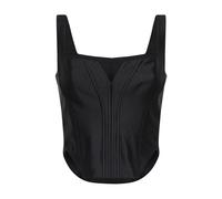 Self Portrait - Taffeta Corset Top - Femme - Tops - Noir - Taille: 42 FR