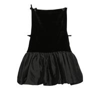 Self Portrait - Top à basque bouffante en velours - Femme - Tops - Noir - Taille: 38 FR