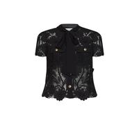 Self Portrait - Top à col noué en dentelle - Femme - Blouses et Chemises - Noir - Taille: 36 FR