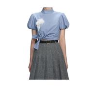 Self Portrait - Top - Femme - Blouses et Chemises - Bleu - Taille: 36 FR