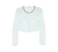 Self Portrait - Veste Courte en Dentelle - Femme - Vestes - Vert - Taille: 36 FR