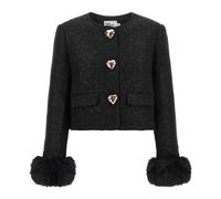 Self Portrait - Veste en bou emme - Vestes - Noir - Taille: 40 FR