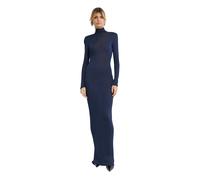 Self Portrait - Viscose Knit Maxi Dress - Femme - Robes - Bleu - Taille: 38 FR