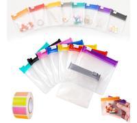 Self Sealing Medicine Bags, Water-Resistant Reusable Pill Pouch Bags Travel Plastic Bag with Slide Lock for Storage, Color Coded for Medicine, Vitamins, Daily Travel & Home Use (8pcs)
