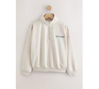 self. soi-même. Sweat à col zippé naturel S (FR 38-40)