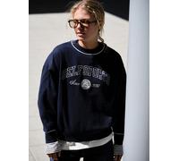 self soi-même. Sweatshirt de cou d'équipage bleu L (FR 46-48)