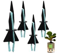 Self Spikes, Automatic Plant Feeders, Slow Release Moisture Drippers, Adjustable Flow Control, Maintain Soil Hydration, For Indoor & Outdoor Garden Beds, Vacation Tomato Home Growing, Four Pack