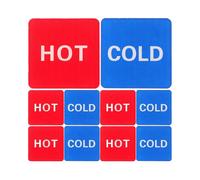 Self Stick Hot Cold Water Label Stickers Temperature Differentiation for Faucet Shower Bathtub Bathroom Kitchen Business Use 6 Pairs