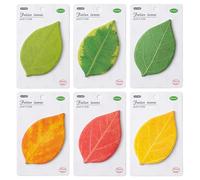 Self Stick Note Pads - Leaves Shaped Adhesive Reminder, Memo Paper Sheets, Portable Writing Marking Supplies | For Classroom Library Study Room Home Students Teachers Boys Girls Women Use Note Paper