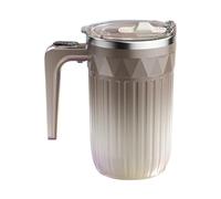 Self Stirring Coffee Cup - Heating Mixer Mug, Automatic Drink Blender, Insulated Steel Body with Removable Whisk Feature, Rechargeable Mixing with Spill Guard, Kitchen Cafe Use for Chocolate Drinks