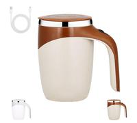 Self Stirring Coffee Mug, Magnetic Automatic Self-Stirring Coffee Mug, Self Mixings Coffee Mugs, 12.85oz Self Stirrings Coffees Mugs, Rechargeable Automatic Magnetic, For Milk, Cocoa, Protein (BROWN)