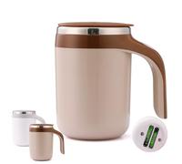 Self Stirring Cups,Self Stirring Coffee Mug,Automatic Magnetic Mixing Coffee Mug,Self Stirring Mug with Lid,Self Stirring Coffee Cup with Mixer Built in,Heated Coffee Mug Rechargeable(Battery,Coffee)