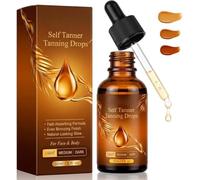 Self Tanning Drops For Face & Body,Gouttes Autobronzant Tan Visage,Huile Bronzante,Face Self Tanner Drops With Natural-Looking Glow To Add To Moisturizer,Sunless Tanner Streak-Free,Non Orange，Light
