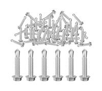 Self Tapping Screws - Stainless Steel Hex Set 250 Pcs, Self Drilling Metal Fastening Screws for Repair Installation Maintenance Work, Hex Washer Fastener Kit for Technician Mechanic Home Workshop Use