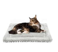 Self Warming Cat Mat, Double-Sided Heated Pad, Plush Pet Blanket Bed, Thermal Insulated Cushion for Small Animals for Winter, Outdoor, Couch, Home, Car, Cage, Carriers, Corners, Bedside, Medium